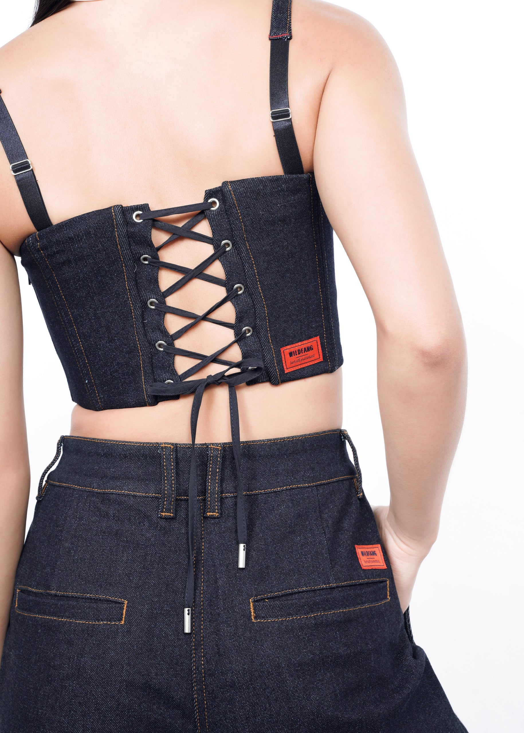 The Essential Denim 6-Way Corset in Indigo