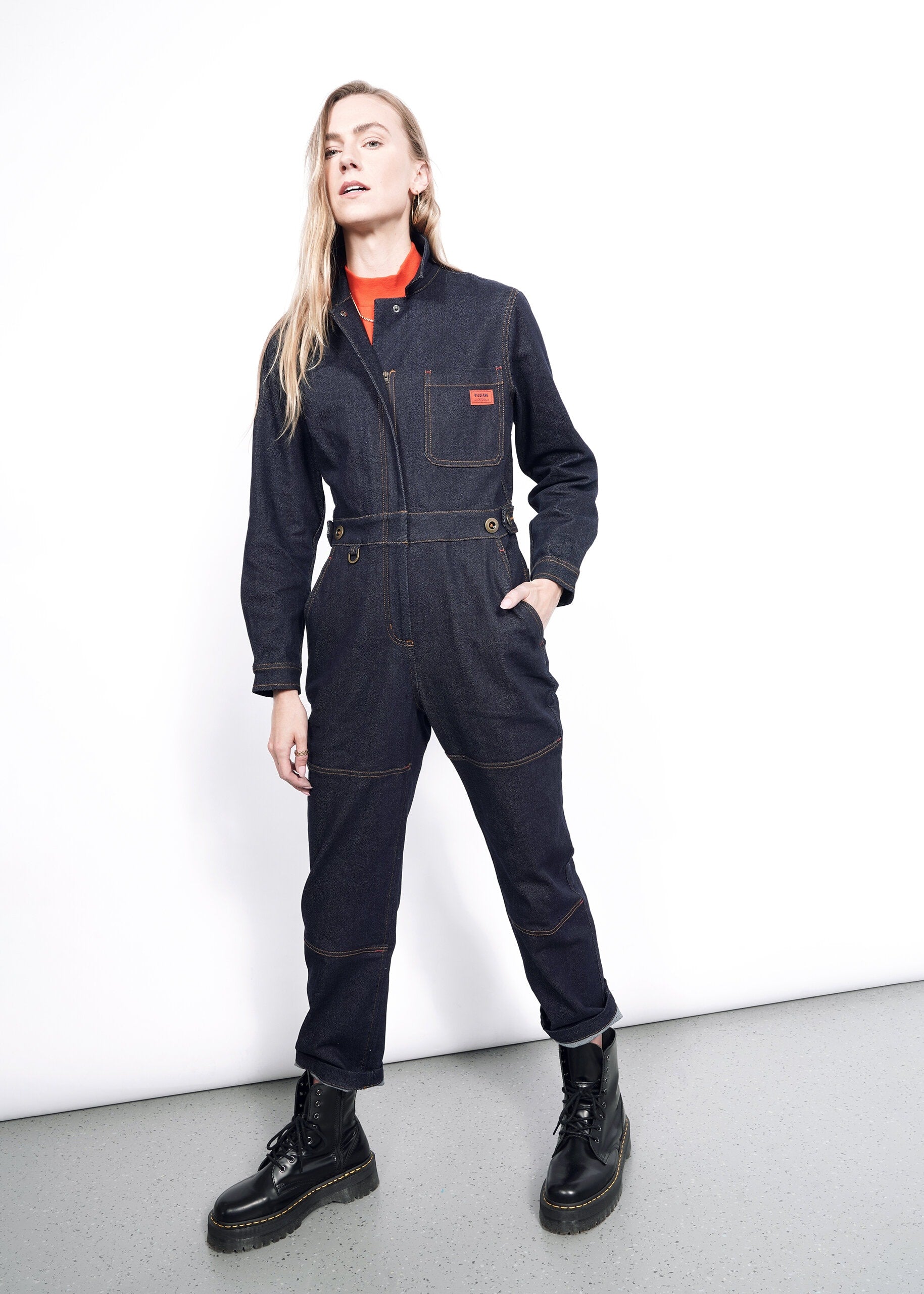 The Essential Denim Long Sleeve High Waisted Coverall