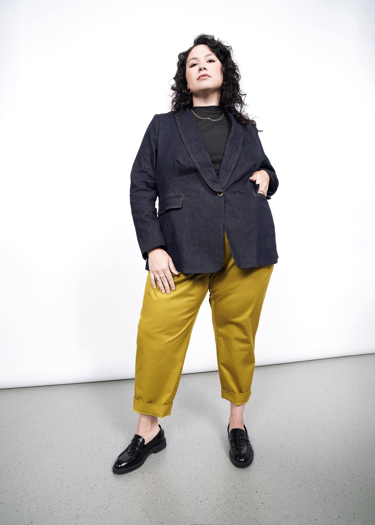 The Essential Denim Tux Blazer in Indigo