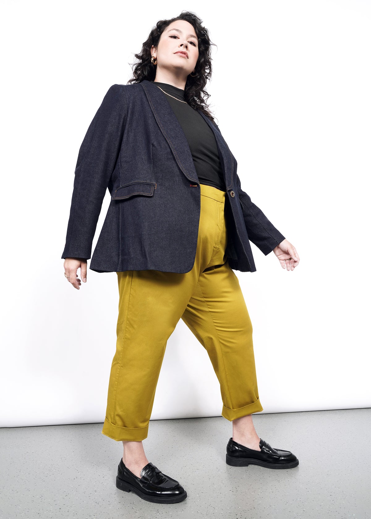 The Essential Denim Tux Blazer in Indigo