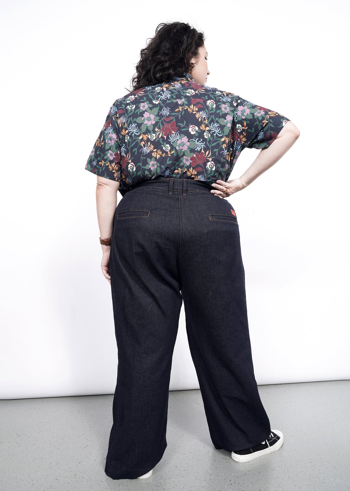 The Essential Denim Wide Leg Trouser in Indigo
