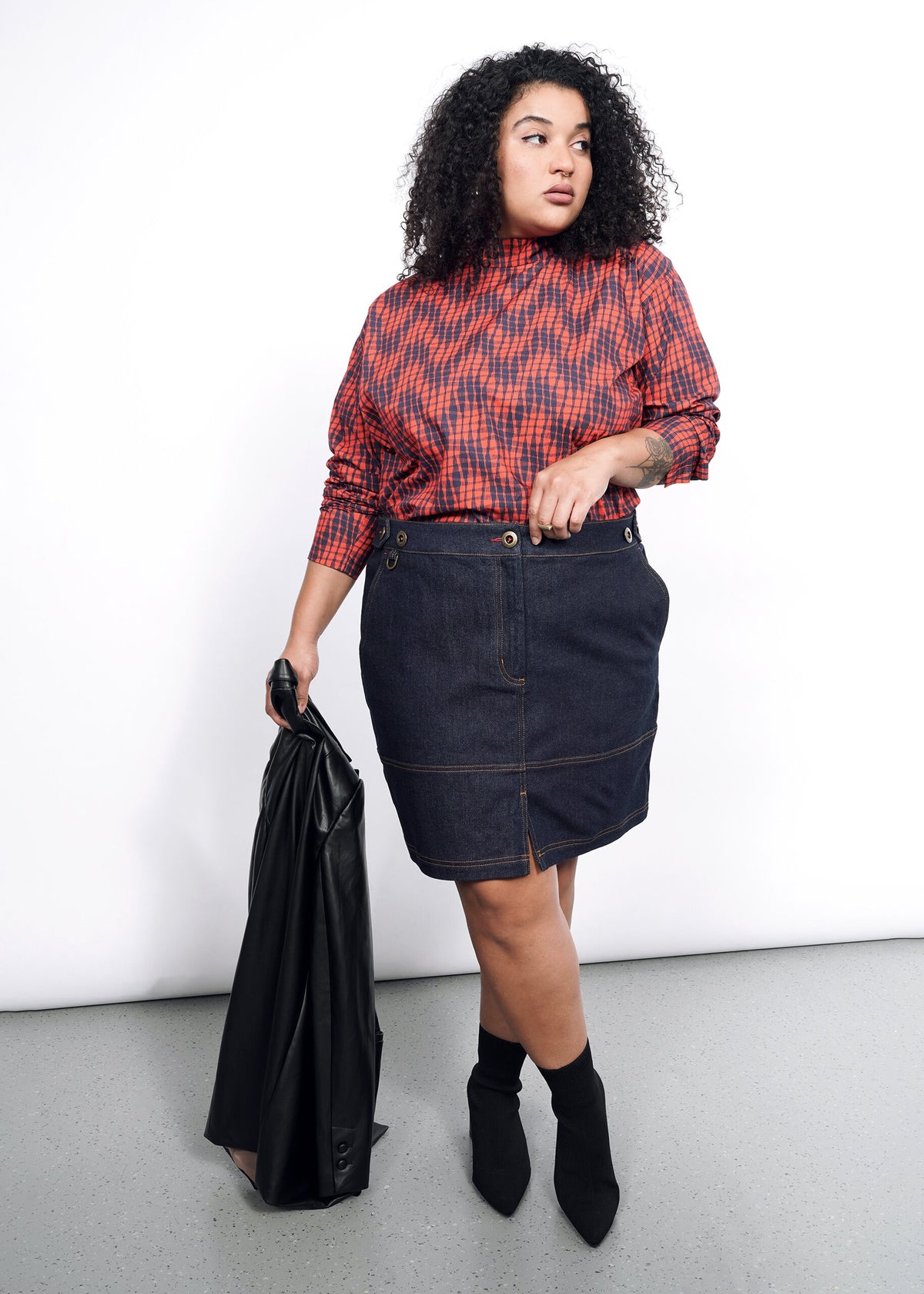 The Essential Denim Work Skirt in Indigo