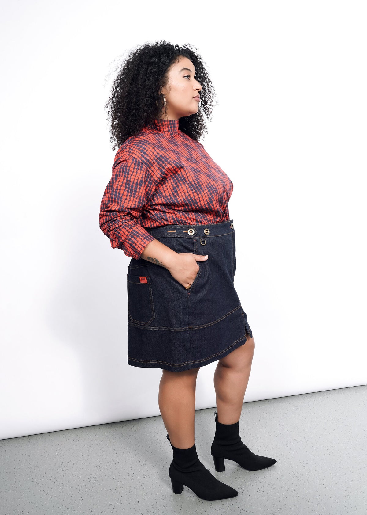 The Essential Denim Work Skirt in Indigo