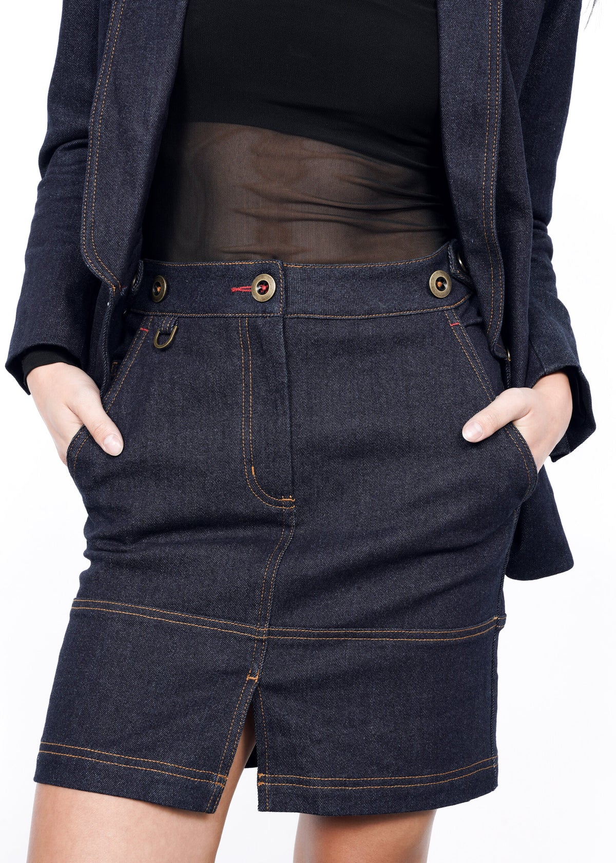 The Essential Denim Work Skirt in Indigo