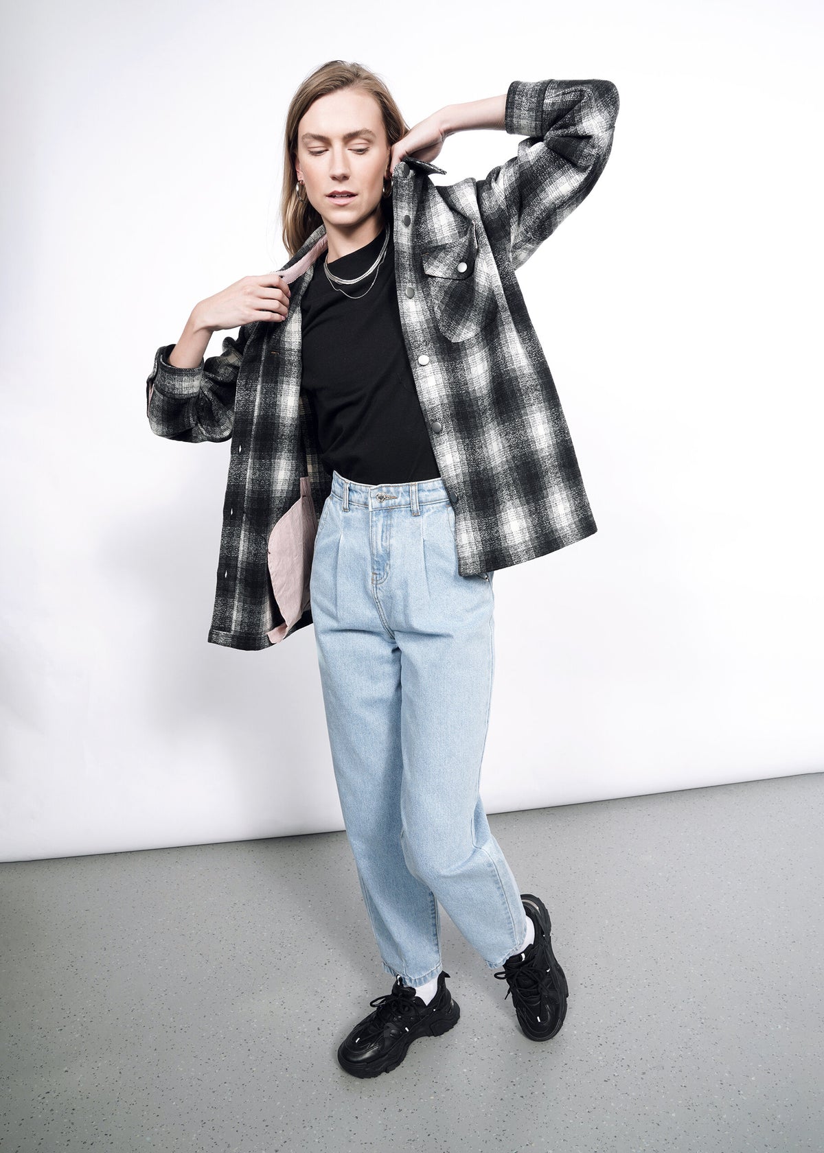 The Essential Flannel Shacket in Black