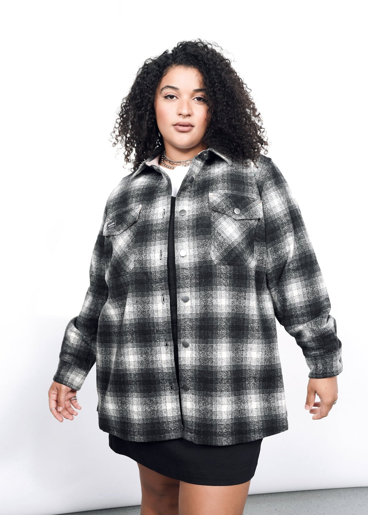 The Essential Flannel Shacket in Black