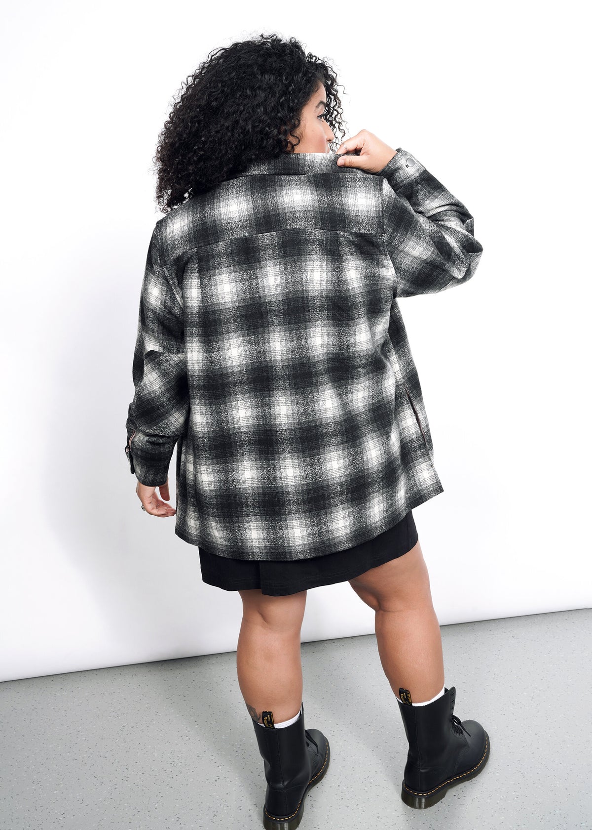 The Essential Flannel Shacket in Black