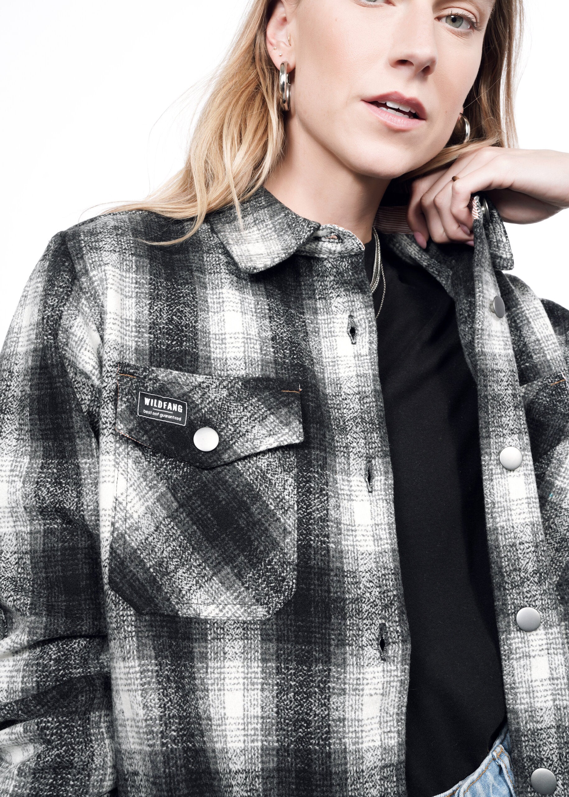 The Essential Flannel Shacket in Black