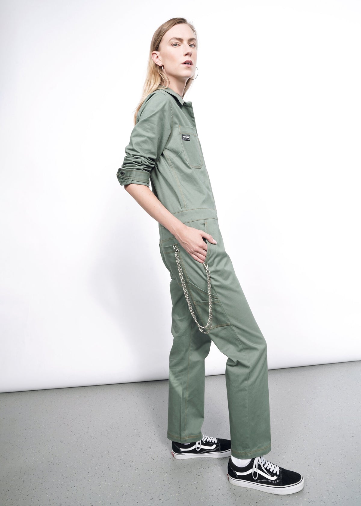 The Essential Long Sleeve Coverall in Ivy