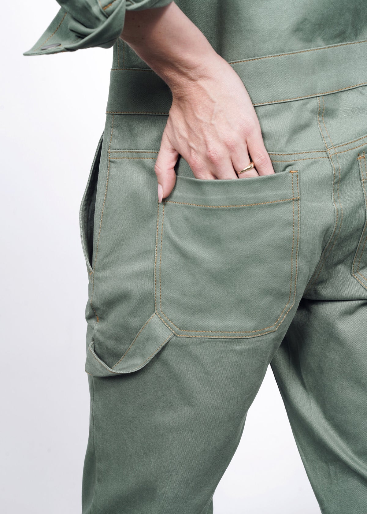 The Essential Long Sleeve Coverall in Ivy