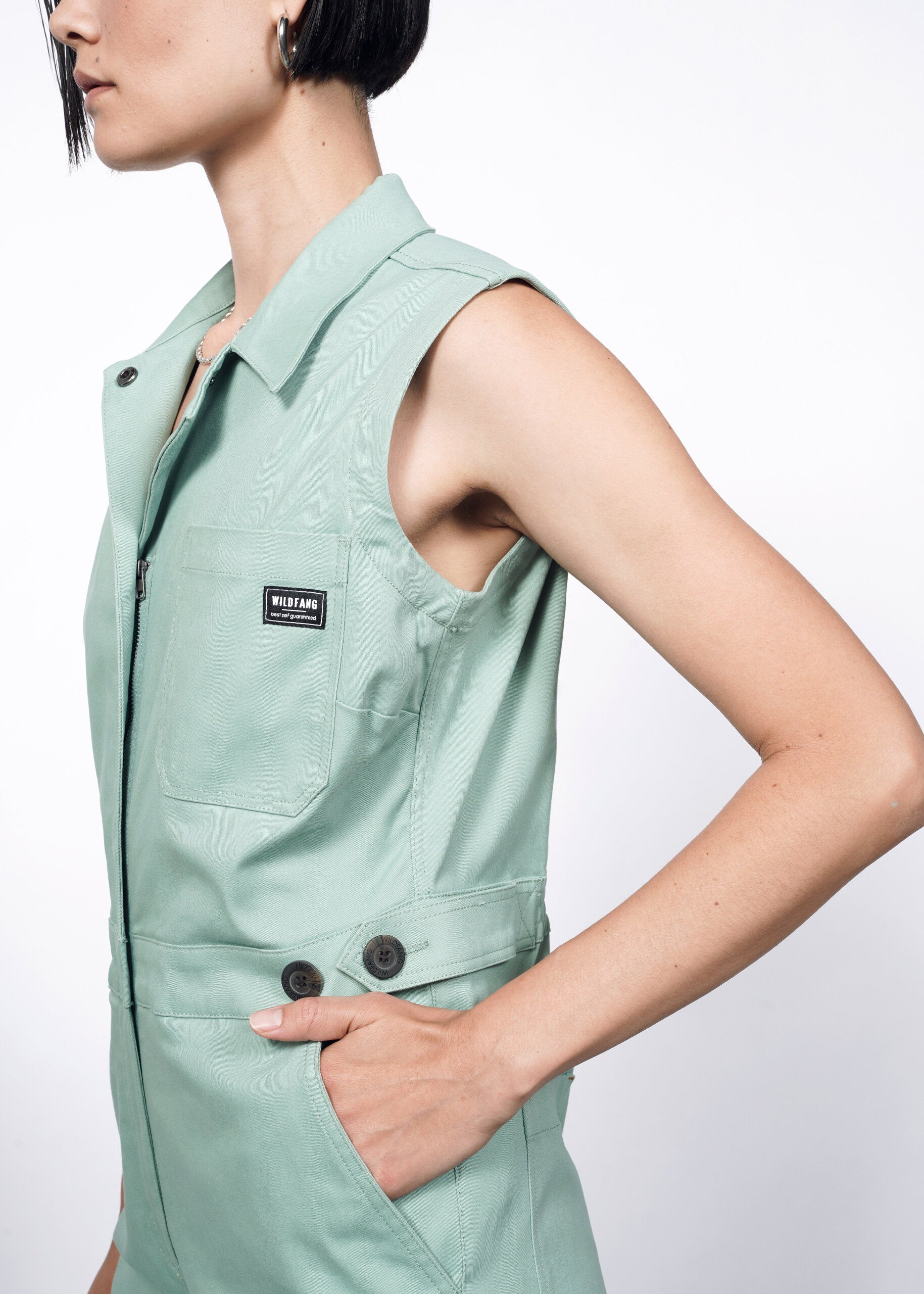 The Essential Sleeveless High Waisted Coverall - Wildfang