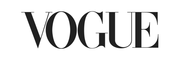 Brand logo for Vogue on a white background