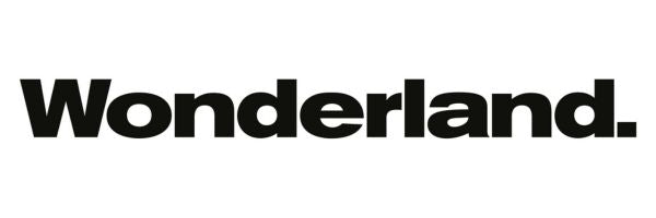Wonderland magazine logo in black on white background