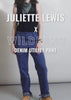 Video shows two models of different sizes showing the fit and features of The Juliette Lewis x Wildfang Denim Utility Pant