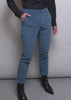 Two models of different sizes show the fit and features of The Empower Velveteen Trouser