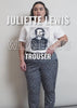 Two models of different sizes model the Juliette Lewis x Wildfang Trouser showing the fit and features of the pant.
