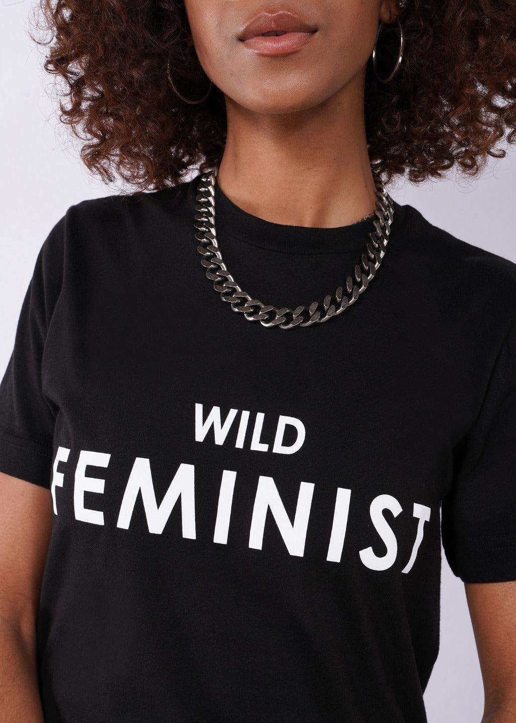 Wild Feminist® Tee shirt front graphic detail