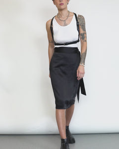 The Empower Satin Wrap Skirt