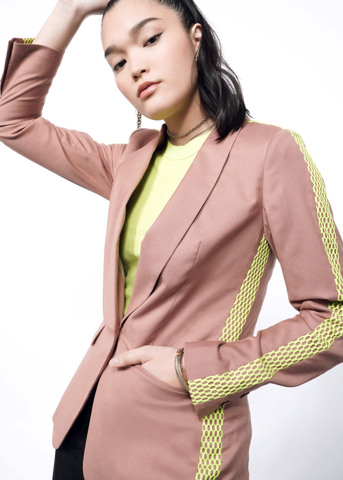 The Empower Colorblock Tux Blazer