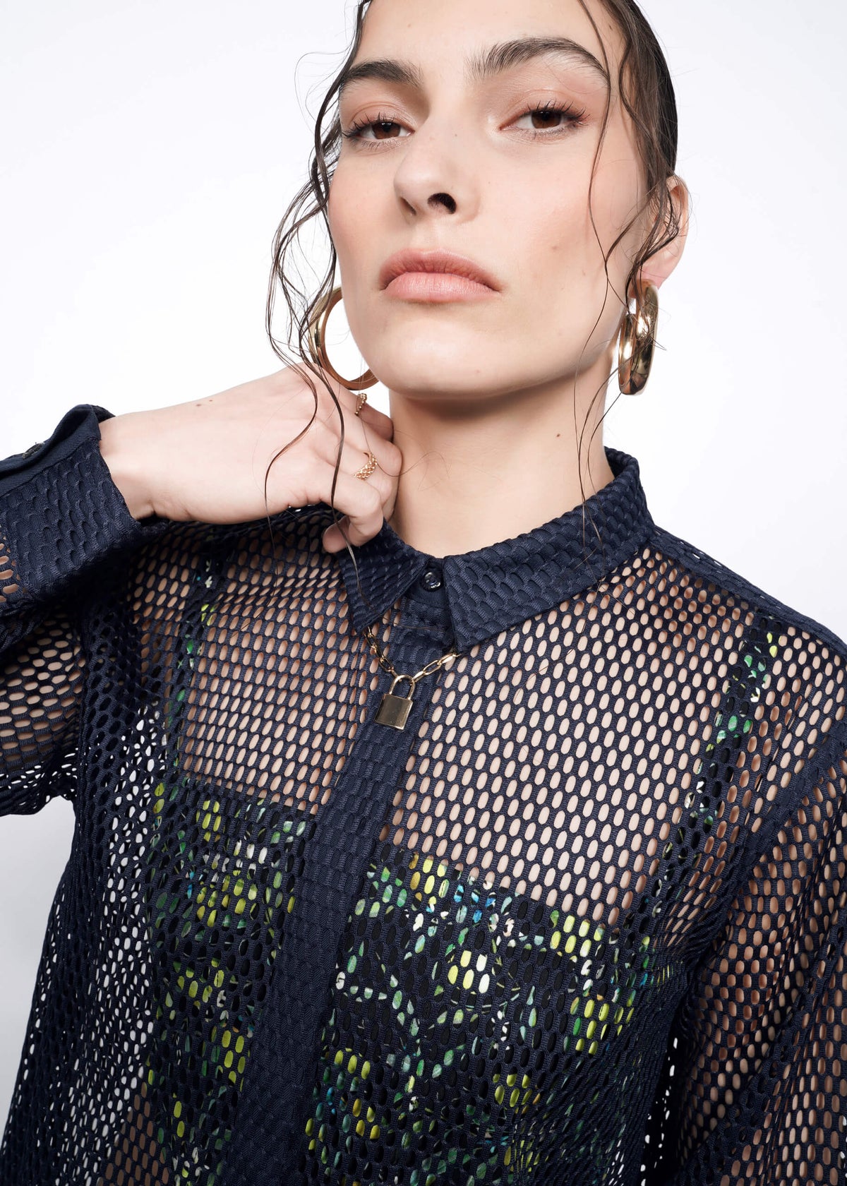 The Empower Long Sleeve Mesh Button Up