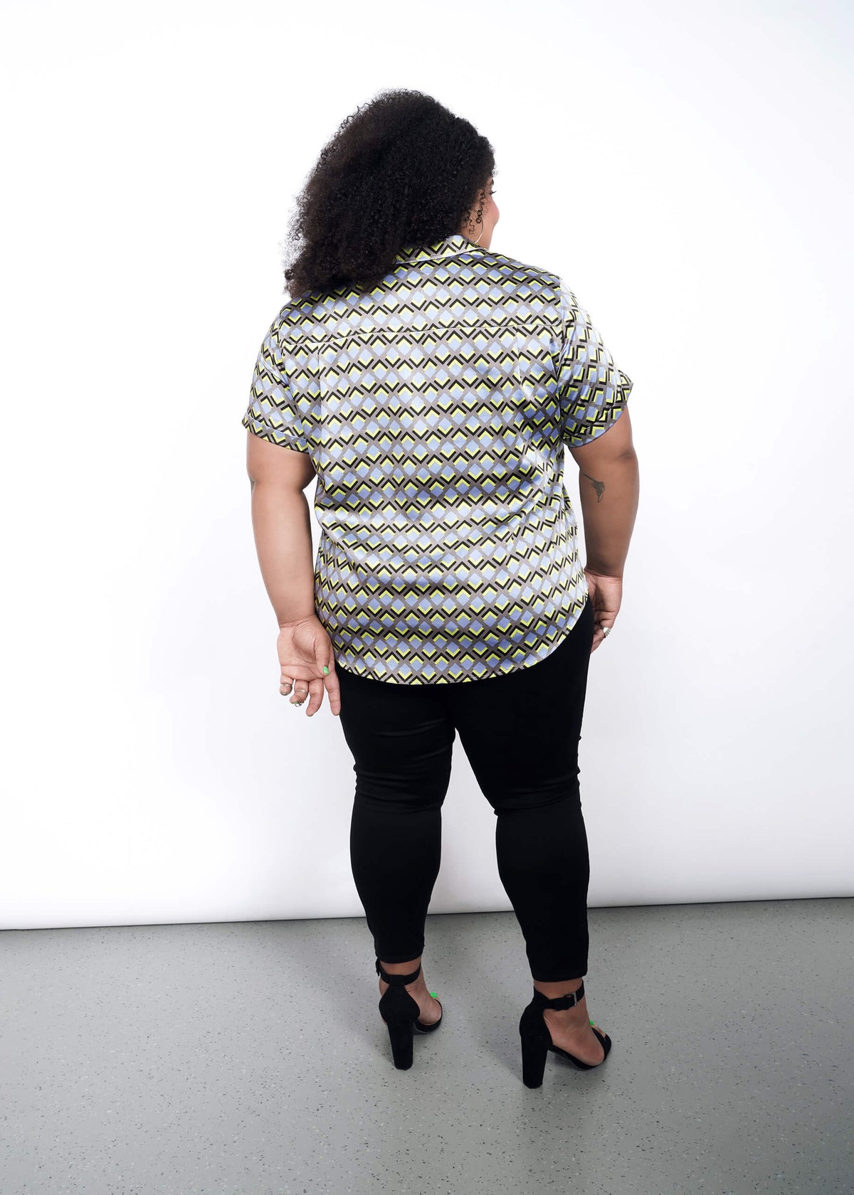 The Empower Satin Button Up