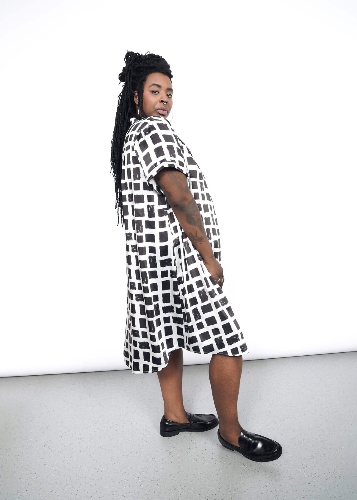The Empower Satin Shirt Dress