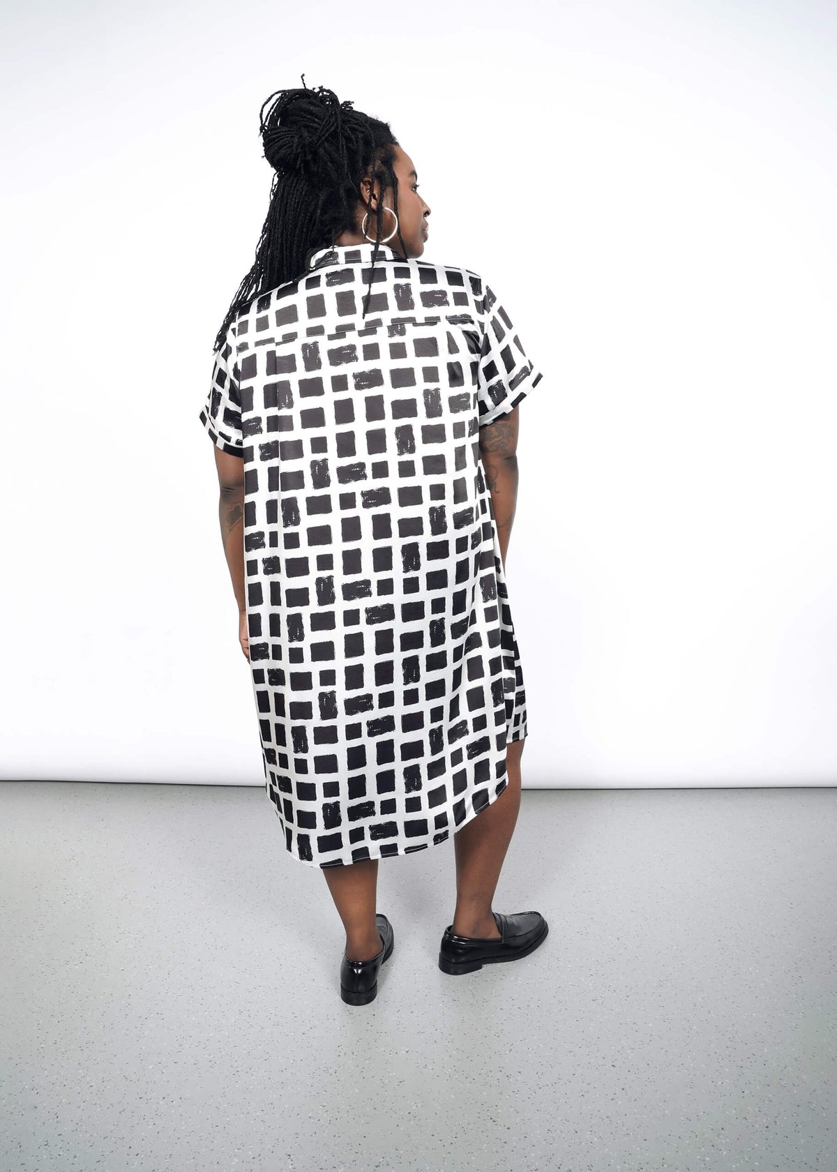 The Empower Satin Shirt Dress