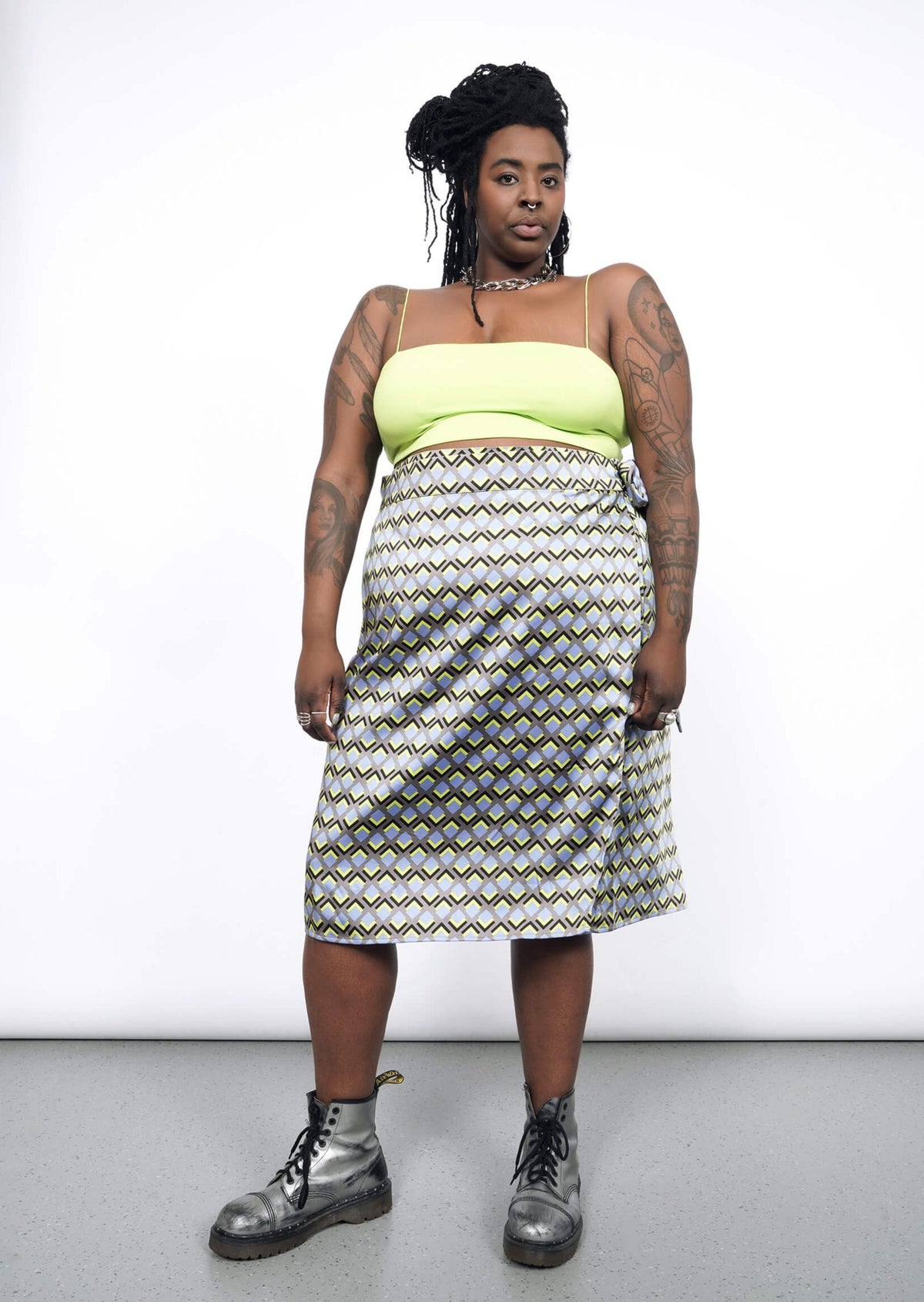 The Empower Satin Wrap Skirt