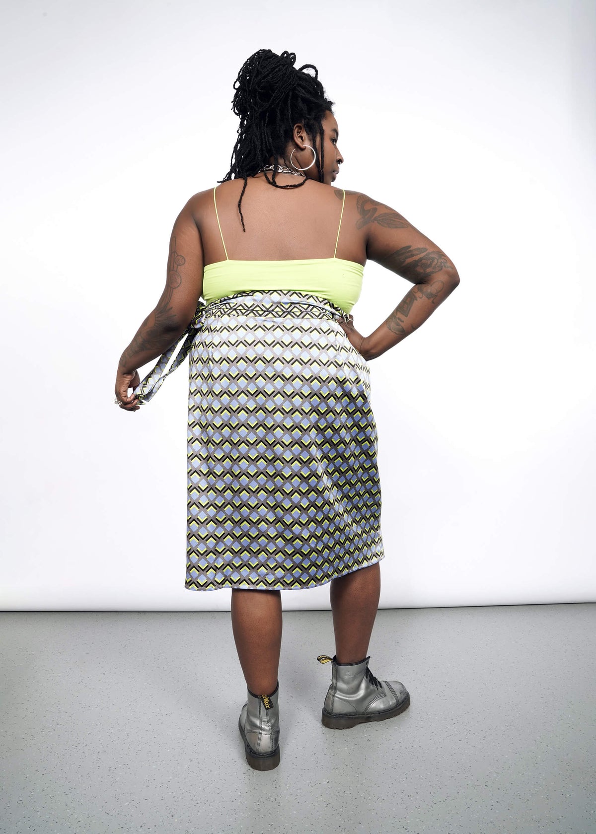 The Empower Satin Wrap Skirt