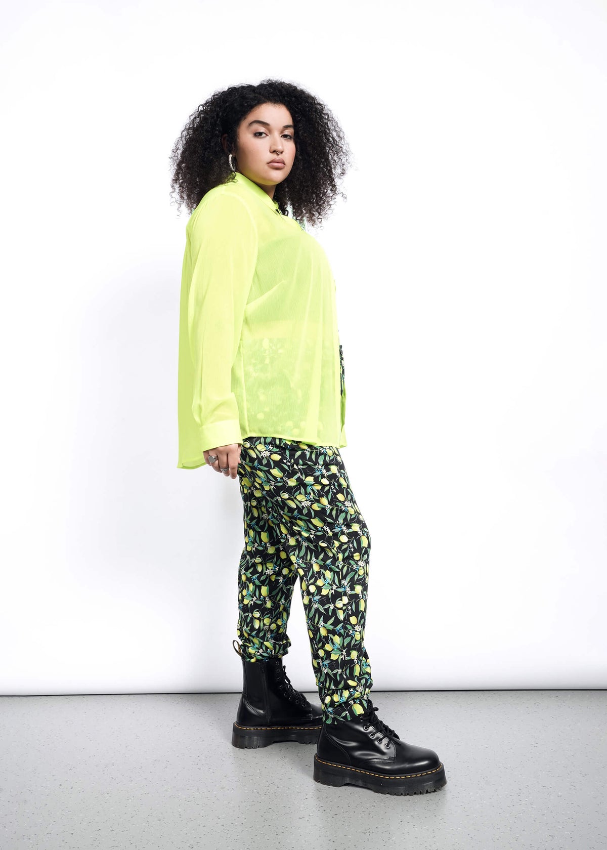 The Empower Sheer Long Sleeve Button Up