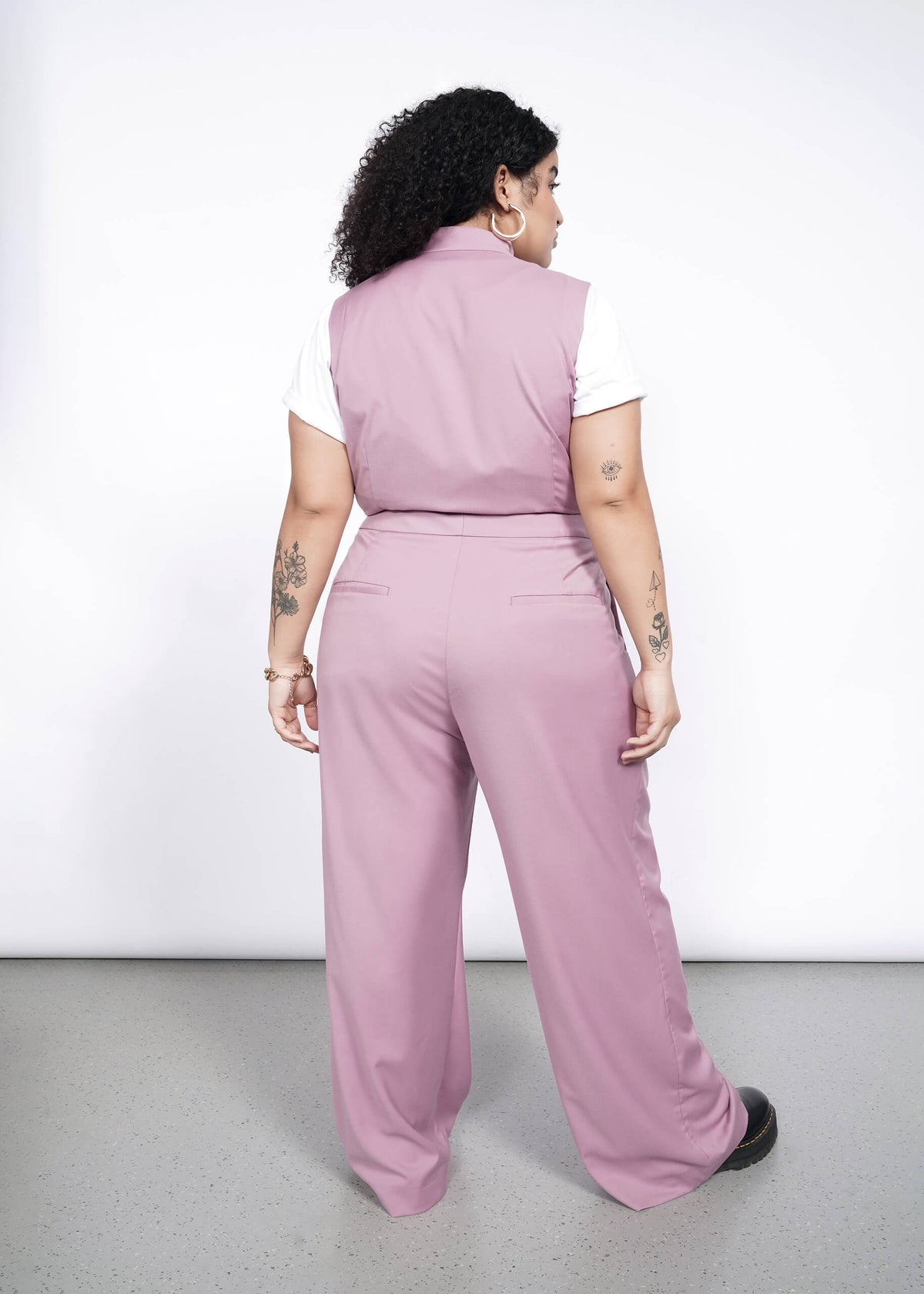 The Empower High Waisted V-Neck Jumpsuit