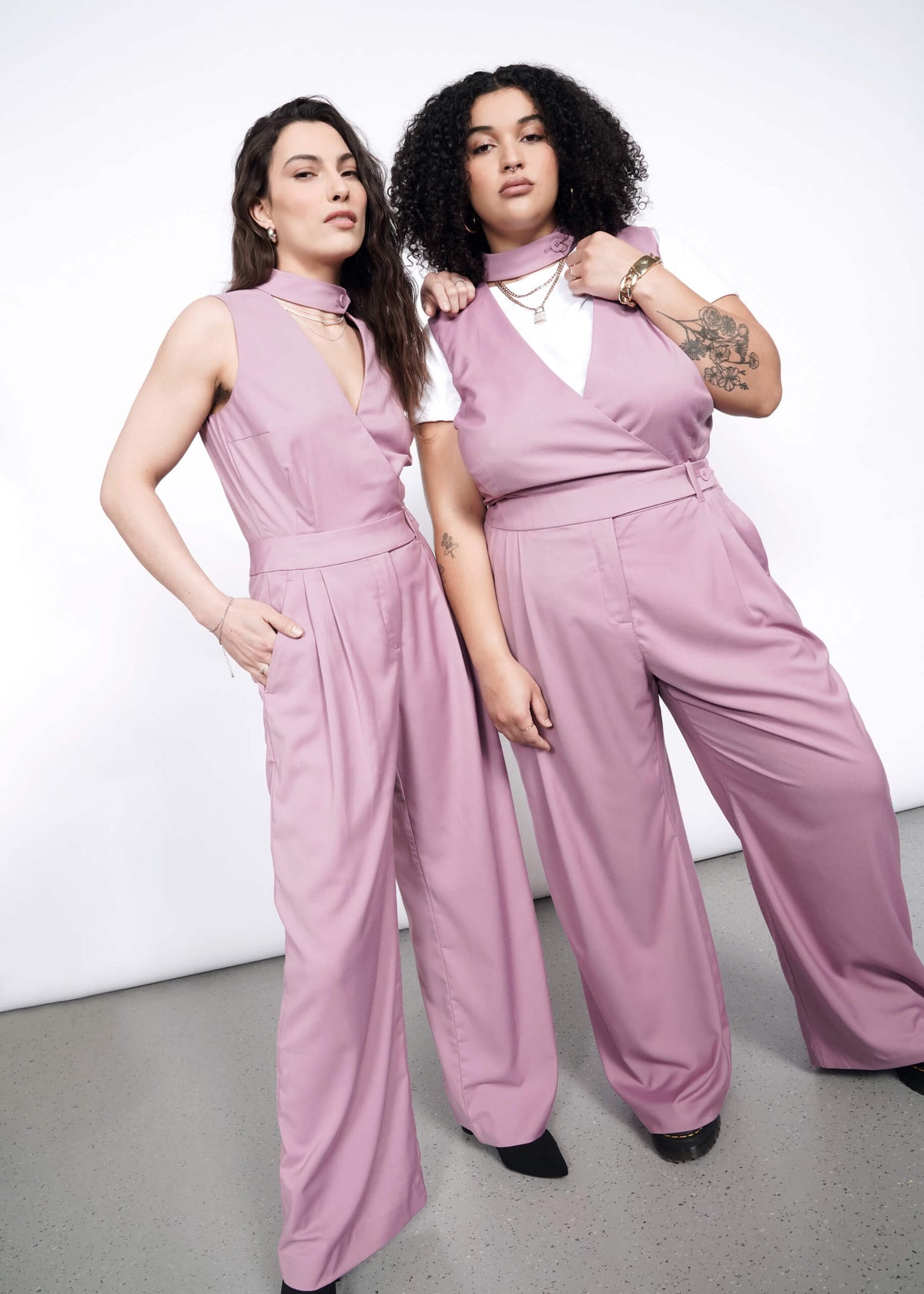 The Empower High Waisted V-Neck Jumpsuit