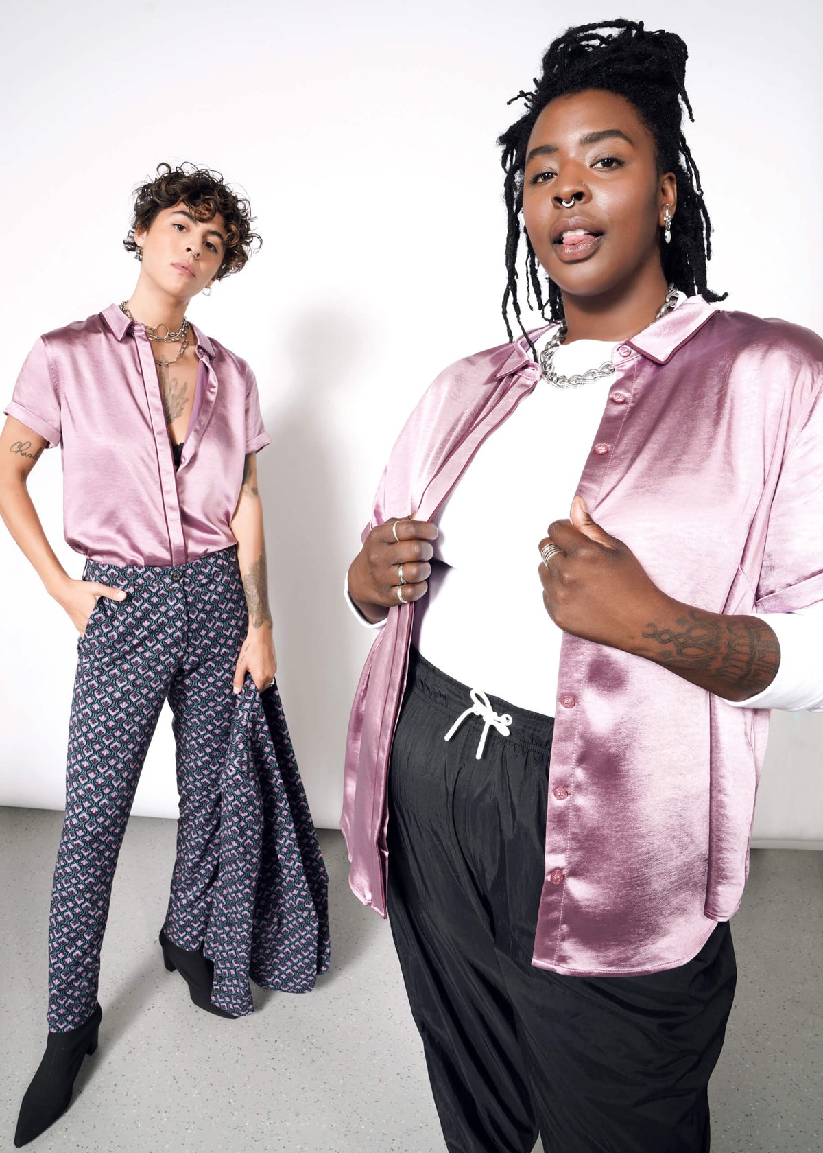 The Empower Satin Button Up