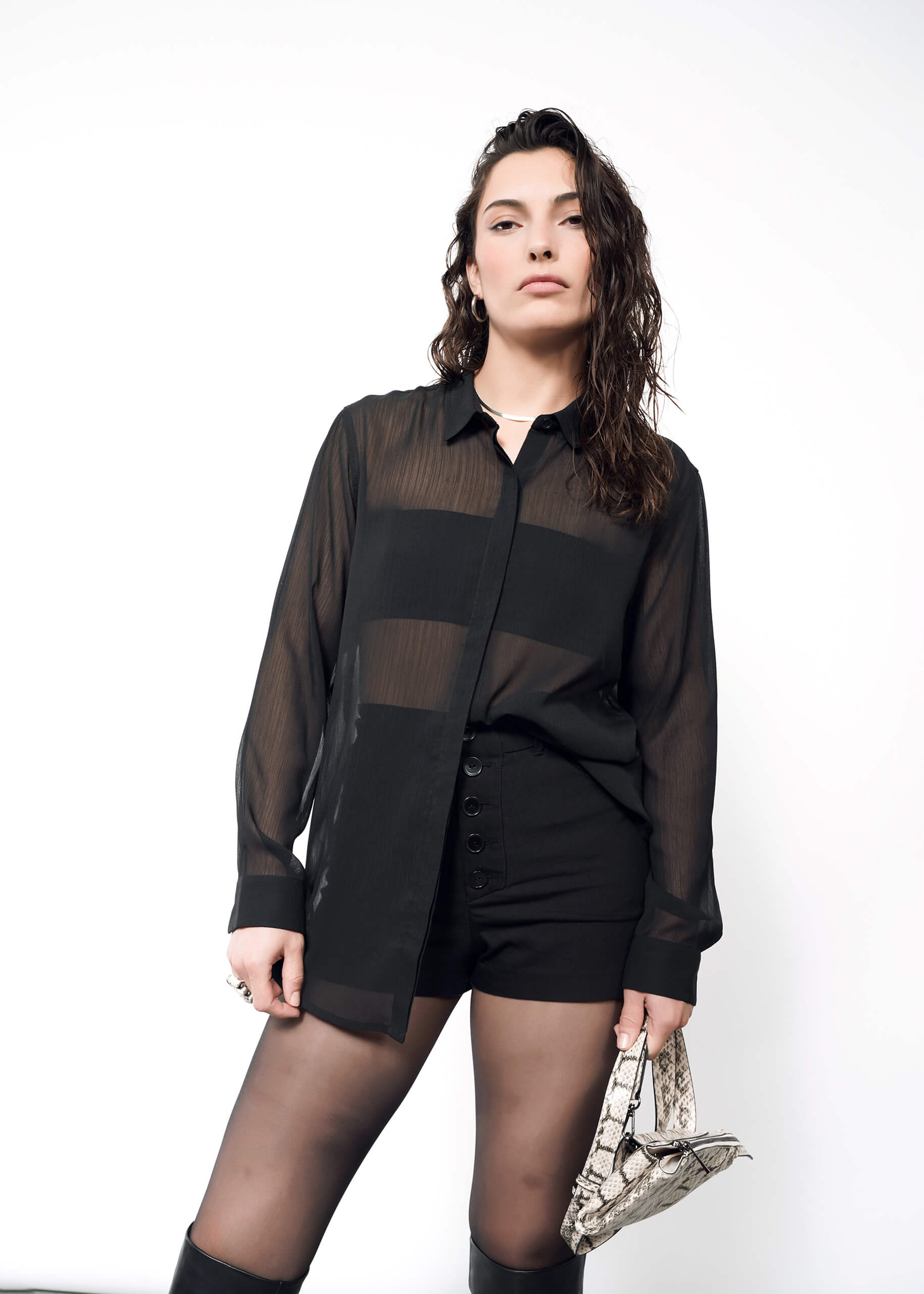 The Empower Sheer Long Sleeve Button Up
