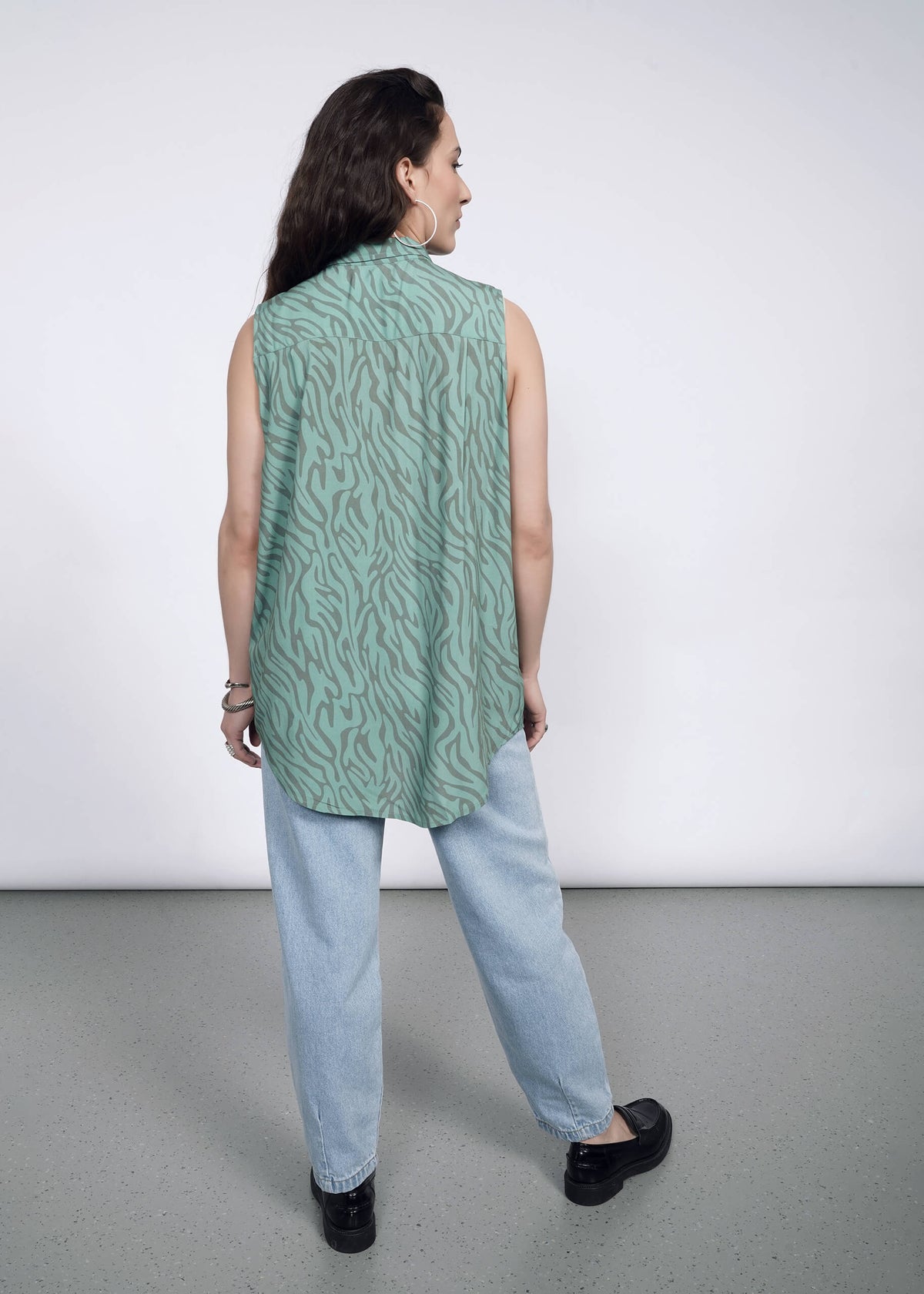 The Empower Sleeveless Button Up