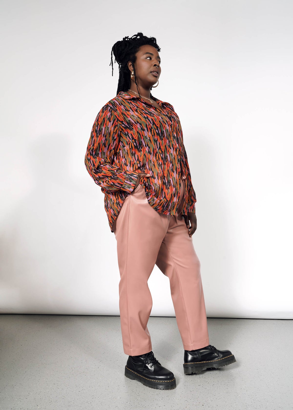 The Empower Vegan Leather Drawstring Pant