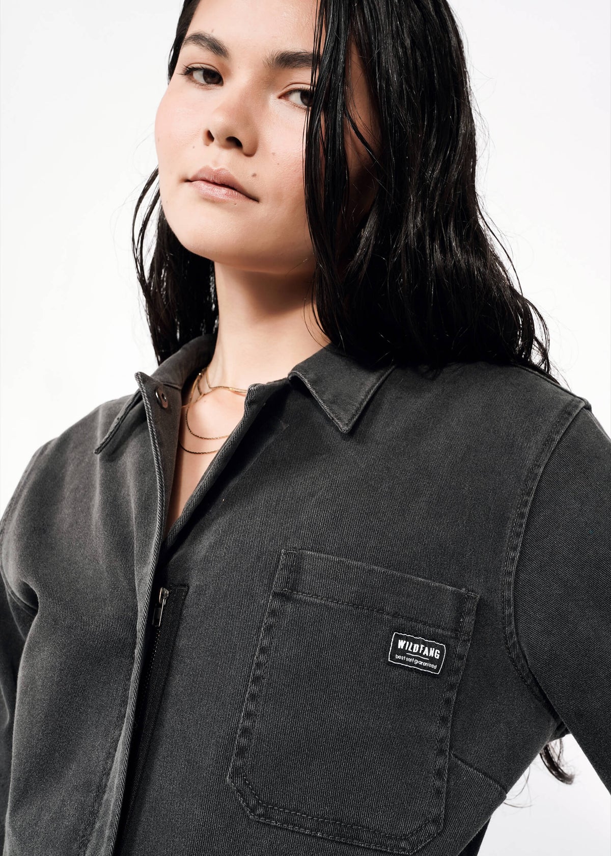 The Essential Denim Long Sleeve High Waisted Coverall