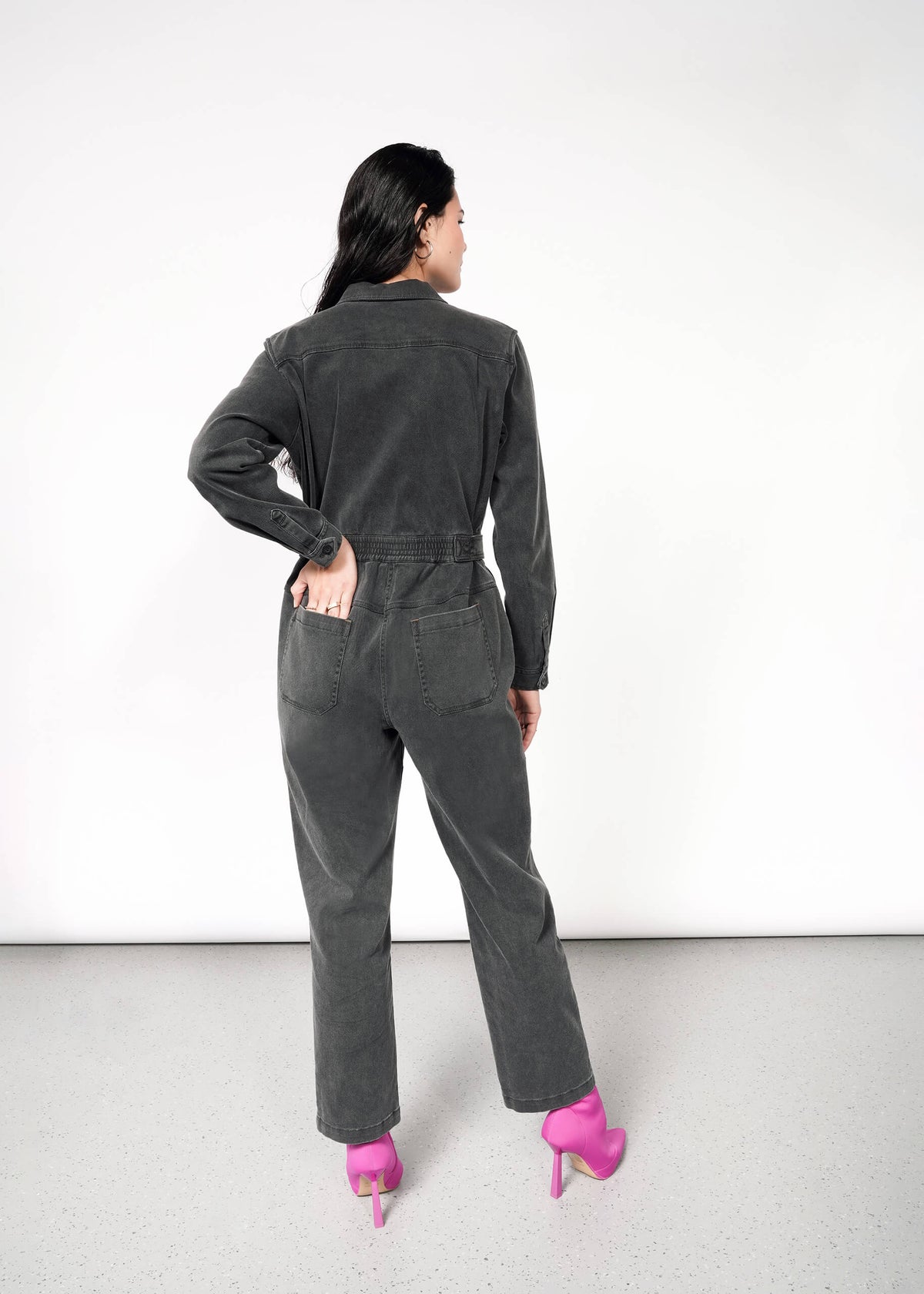 The Essential Denim Long Sleeve High Waisted Coverall
