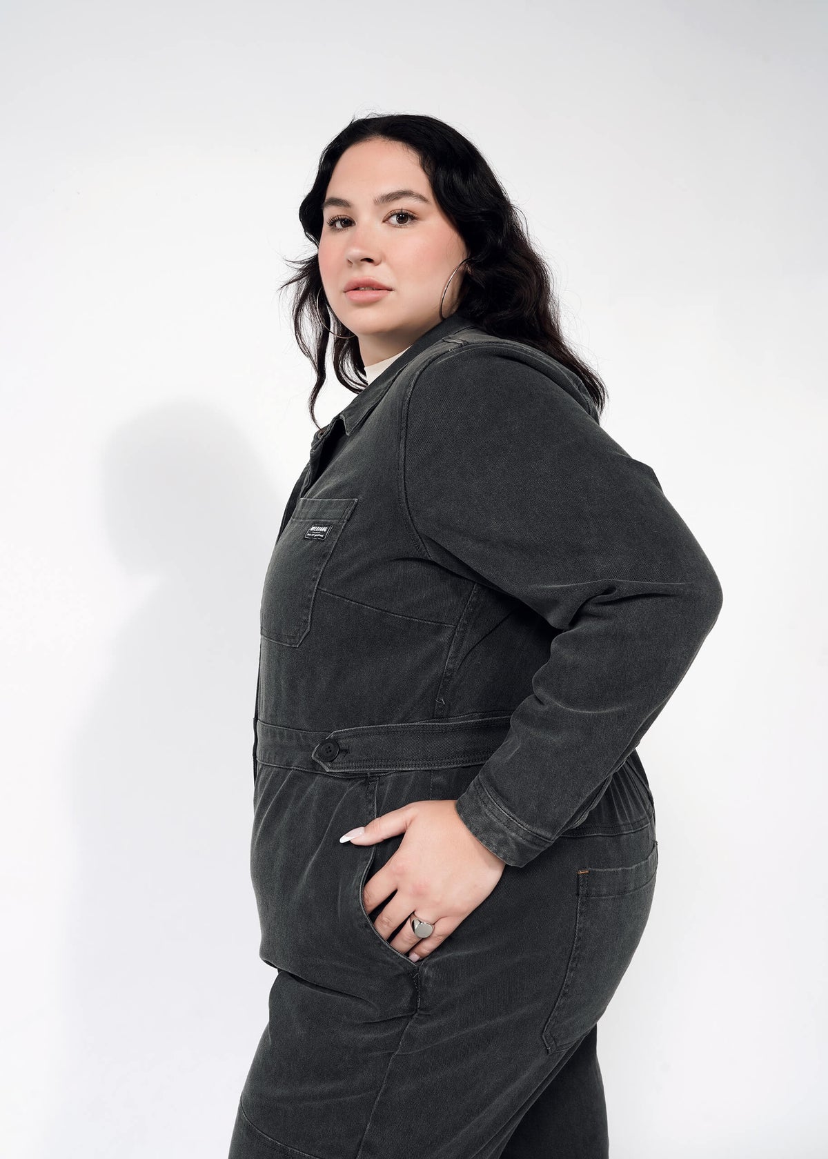 The Essential Denim Long Sleeve High Waisted Coverall