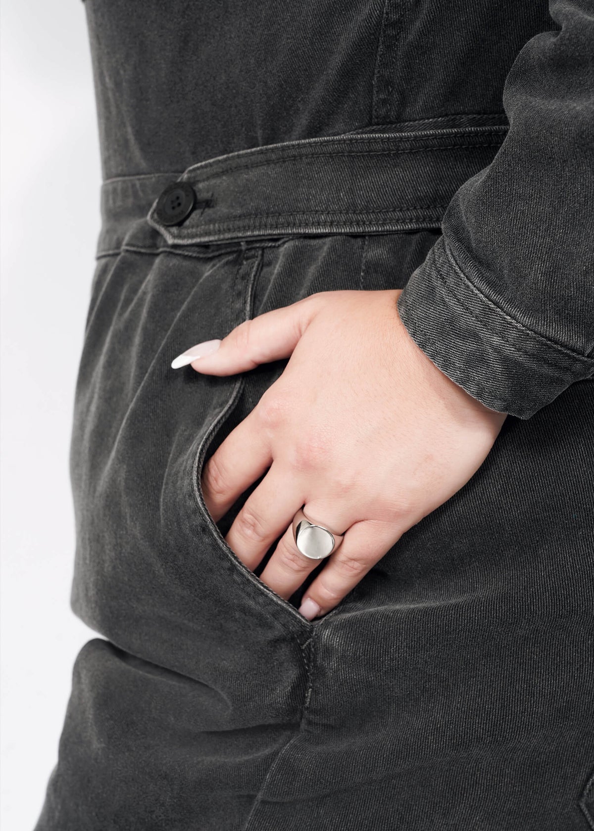 The Essential Denim Long Sleeve High Waisted Coverall