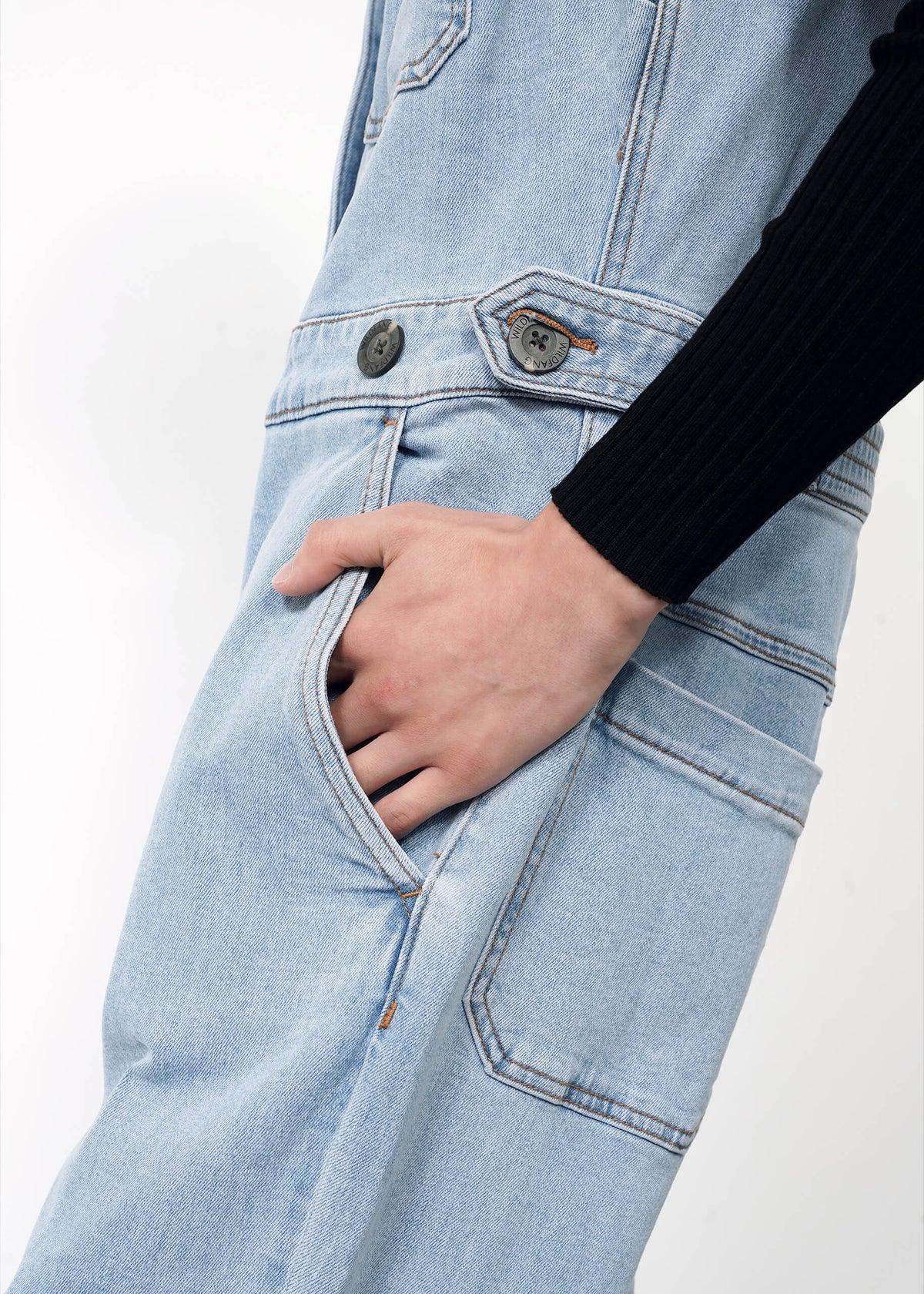 The Essential Denim Sleeveless High Waisted Coverall