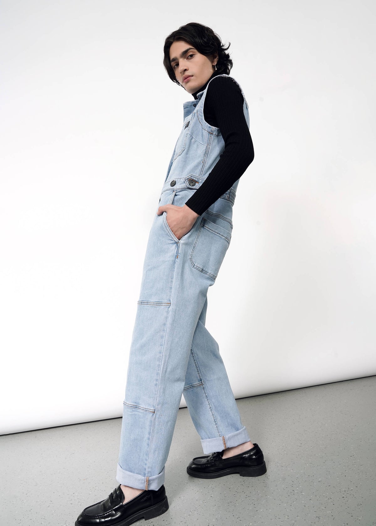 The Essential Denim Sleeveless High Waisted Coverall