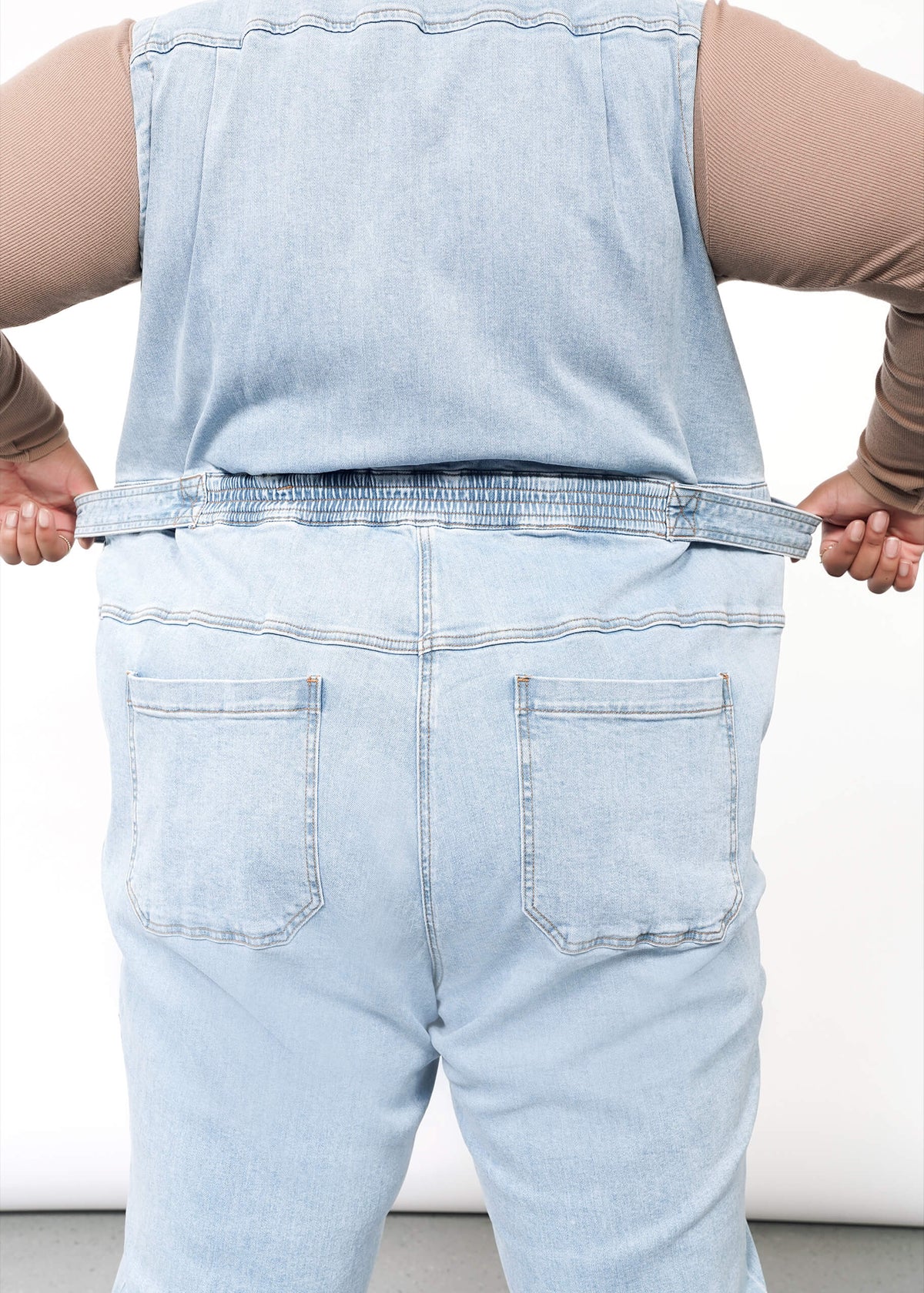 The Essential Denim Sleeveless High Waisted Coverall