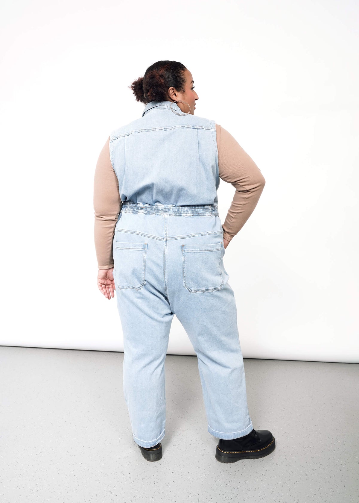 The Essential Denim Sleeveless High Waisted Coverall