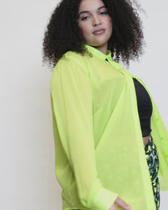 The Empower Sheer Long Sleeve Button Up
